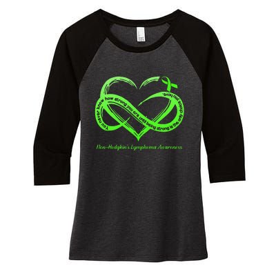 Strong Is The Only Choice NonHodgkin’s Lymphoma Awareness Women's Tri-Blend 3/4-Sleeve Raglan Shirt