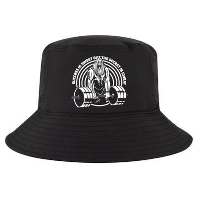 Sweat Is The Secret Deadlifter Funny Gift Cool Comfort Performance Bucket Hat