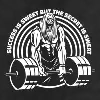 Sweat Is The Secret Deadlifter Funny Gift 7 Panel Mesh Trucker Snapback Hat