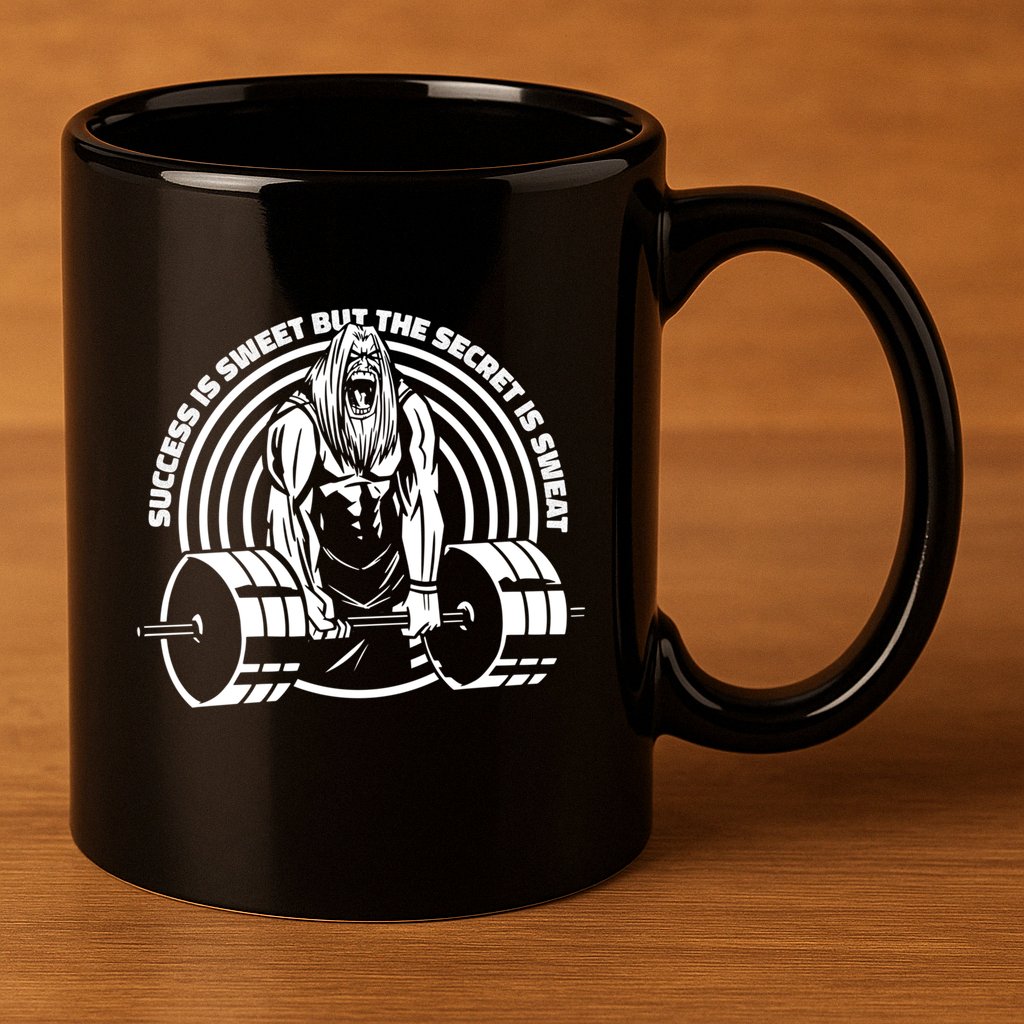 Sweat Is The Secret Deadlifter Funny Gift 11oz C Handle Ceramic Mug