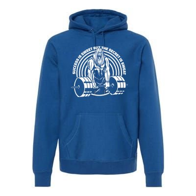 Sweat Is The Secret Deadlifter Funny Gift Premium Hoodie