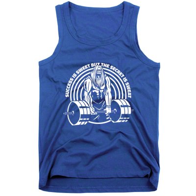 Sweat Is The Secret Deadlifter Funny Gift Tank Top
