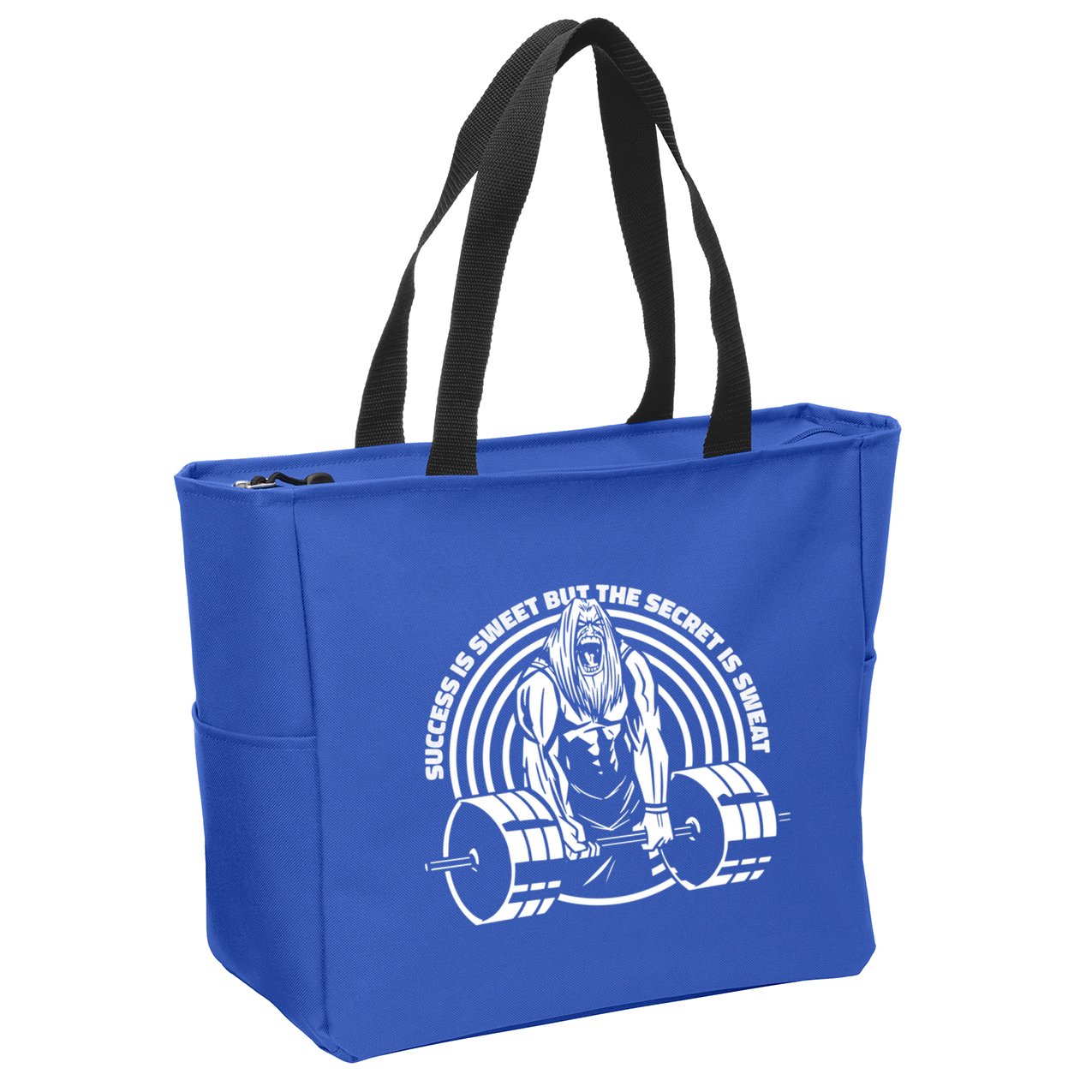 Sweat Is The Secret Deadlifter Funny Gift Zip Tote Bag