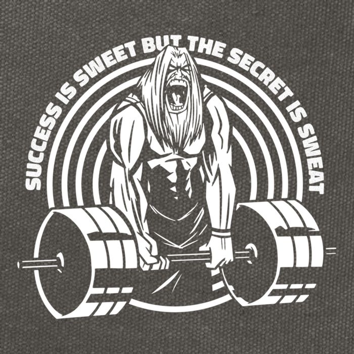 Sweat Is The Secret Deadlifter Funny Gift Cotton Canvas Backpack