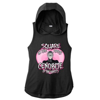 Square In The Street Cenobite In The Sheets Horror Character Halloween Ladies PosiCharge Tri-Blend Wicking Draft Hoodie Tank