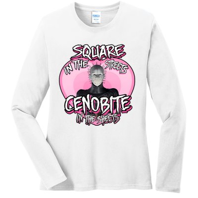 Square In The Street Cenobite In The Sheets Horror Character Halloween Ladies Long Sleeve Shirt