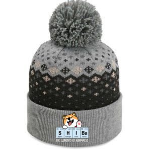 Shiba Inu Table Of Elements Happiness Shiba Inu Gift The Baniff Cuffed Pom Beanie