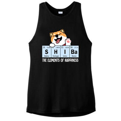 Shiba Inu Table Of Elements Happiness Shiba Inu Gift Ladies PosiCharge Tri-Blend Wicking Tank