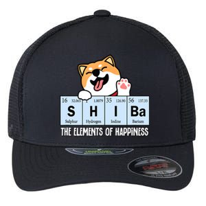 Shiba Inu Table Of Elements Happiness Shiba Inu Gift Flexfit Unipanel Trucker Cap