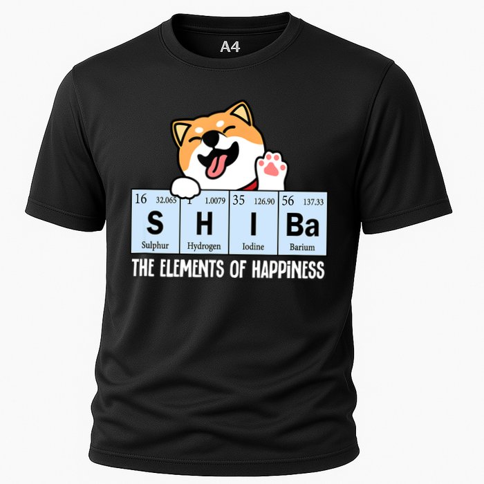 Shiba Inu Table Of Elements Happiness Shiba Inu Gift Cooling Performance Crew T-Shirt