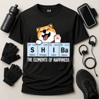 Shiba Inu Table Of Elements Happiness Shiba Inu Gift Cooling Performance Crew T-Shirt