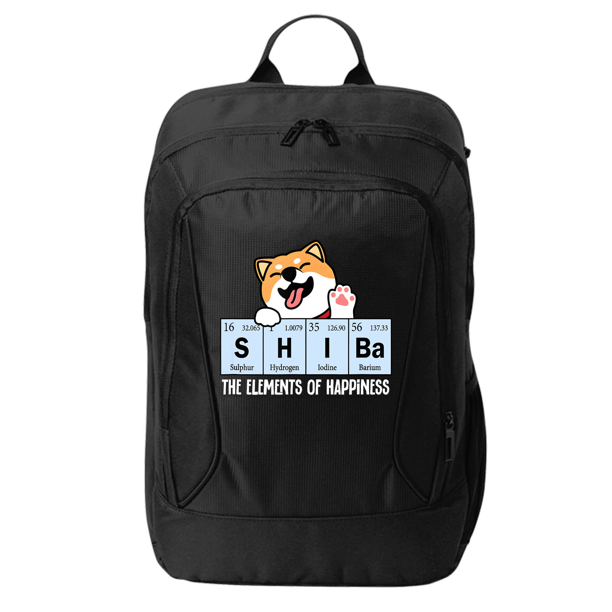 Shiba Inu Table Of Elements Happiness Shiba Inu Gift City Backpack