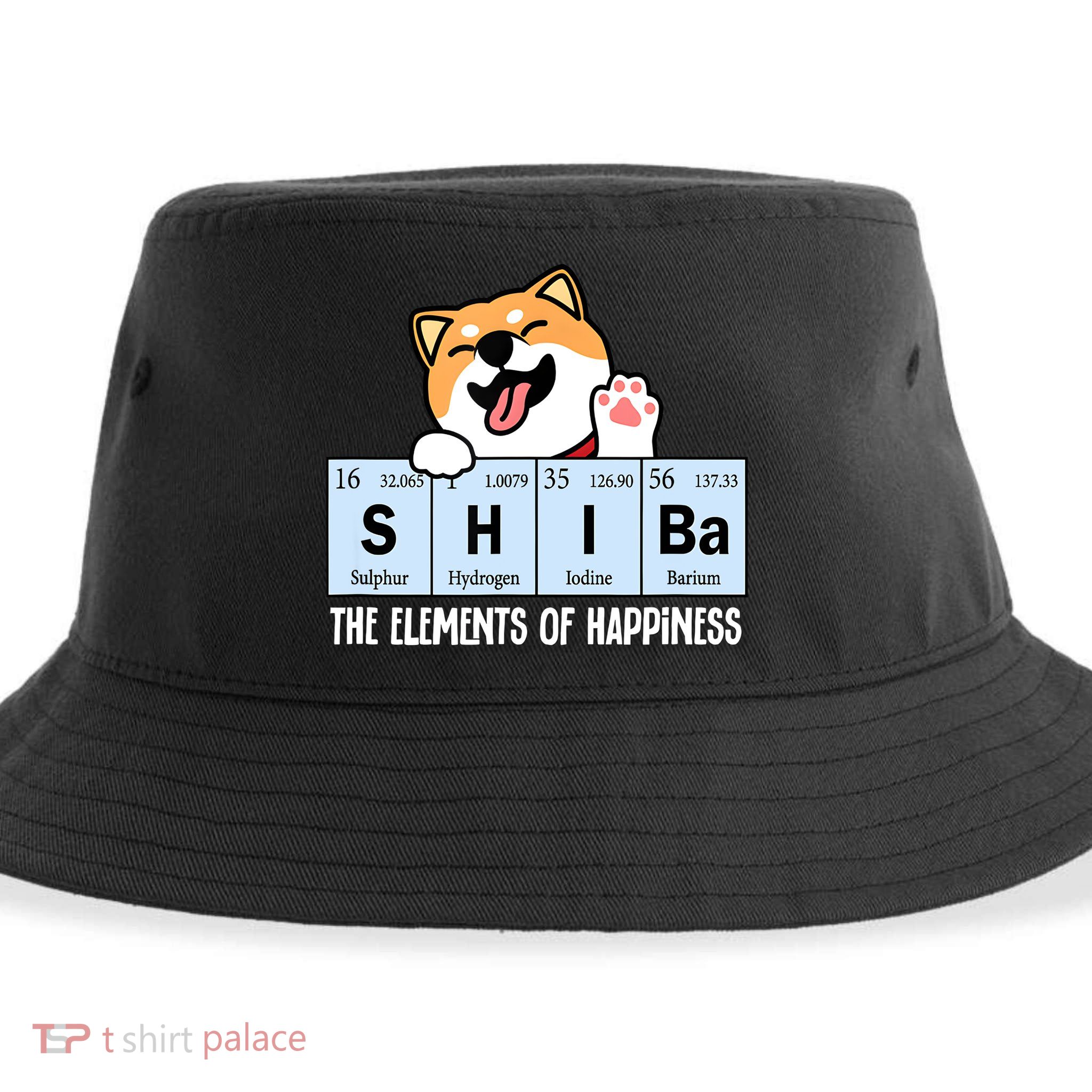 Shiba Inu Table Of Elements Happiness Shiba Inu Gift Sustainable Bucket Hat