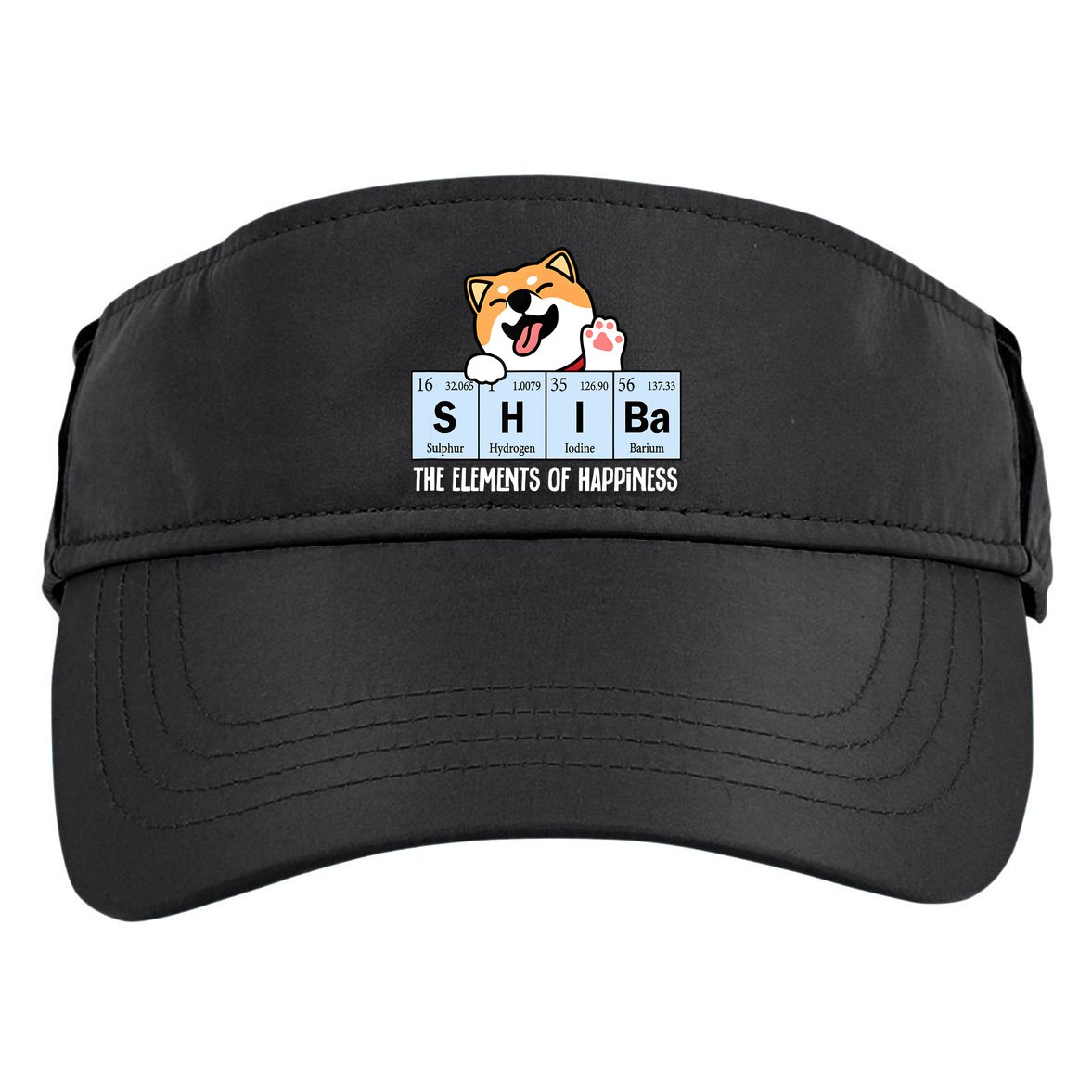 Shiba Inu Table Of Elements Happiness Shiba Inu Gift Adult Drive Performance Visor