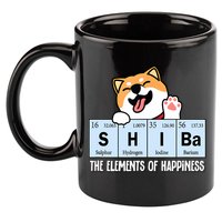 Shiba Inu Table Of Elements Happiness Shiba Inu Gift 11oz C Handle Ceramic Mug