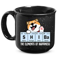 Shiba Inu Table Of Elements Happiness Shiba Inu Gift 15oz Campfire Ceramic Mug