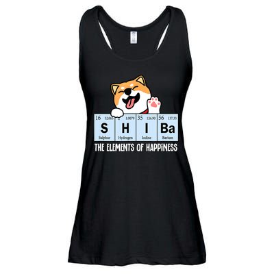 Shiba Inu Table Of Elements Happiness Shiba Inu Gift Ladies Essential Flowy Tank