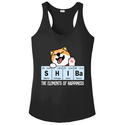 Shiba Inu Table Of Elements Happiness Shiba Inu Gift Ladies PosiCharge Competitor Racerback Tank