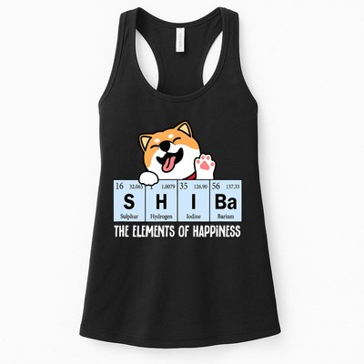 Shiba Inu Table Of Elements Happiness Shiba Inu Gift Womens Tank Top