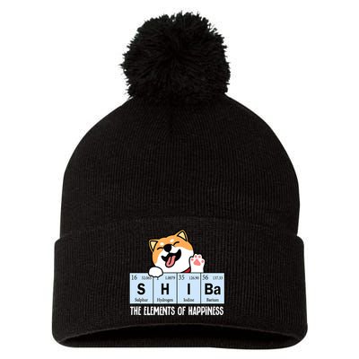 Shiba Inu Table Of Elements Happiness Shiba Inu Gift Pom Pom 12in Knit Beanie