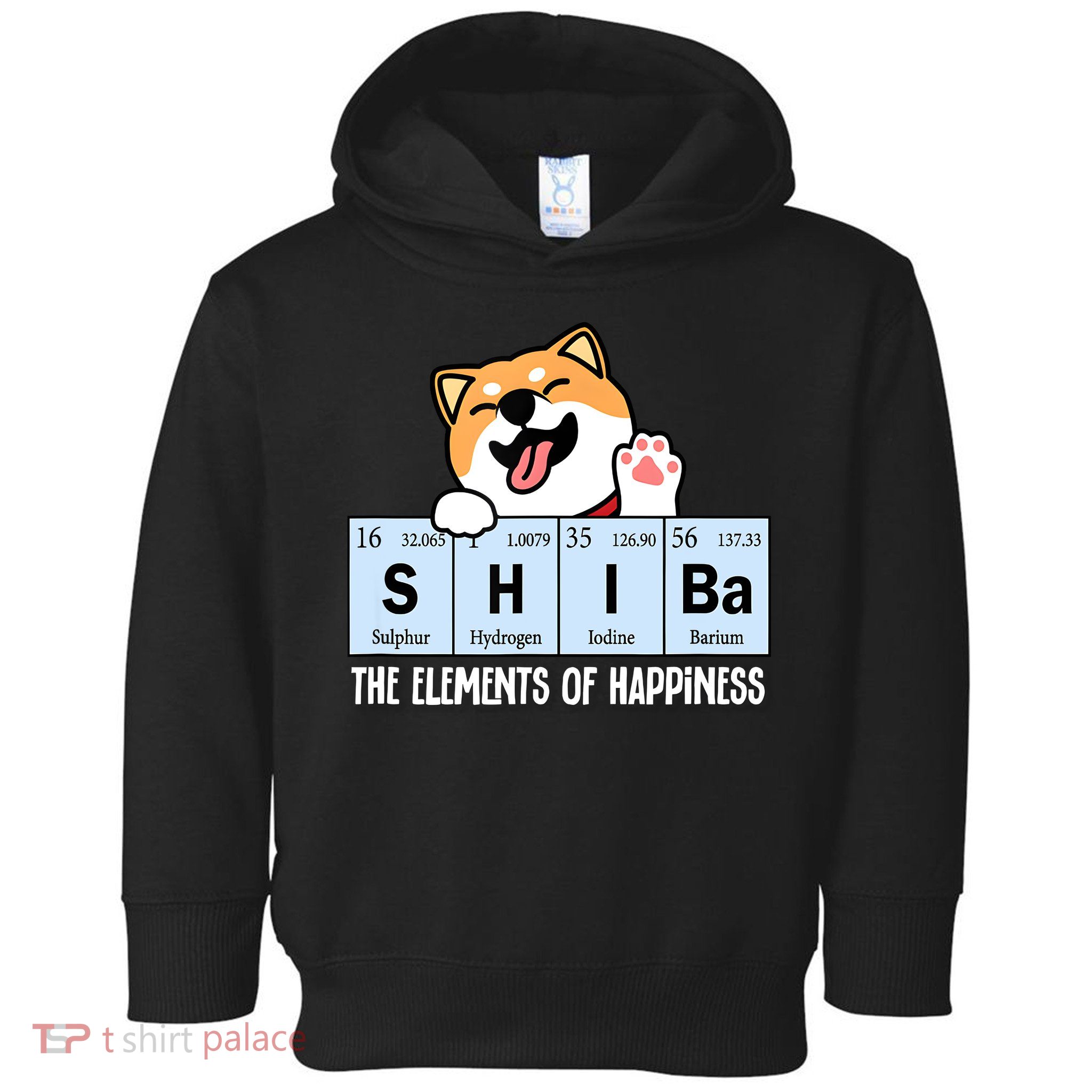 Shiba Inu Table Of Elements Happiness Shiba Inu Gift Toddler Hoodie