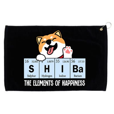 Shiba Inu Table Of Elements Happiness Shiba Inu Gift Grommeted Golf Towel