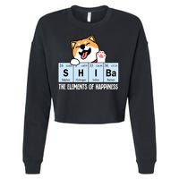Shiba Inu Table Of Elements Happiness Shiba Inu Gift Cropped Pullover Crew
