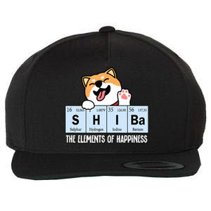 Shiba Inu Table Of Elements Happiness Shiba Inu Gift Wool Snapback Cap