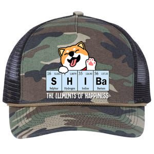 Shiba Inu Table Of Elements Happiness Shiba Inu Gift Retro Rope Trucker Hat Cap