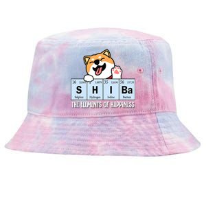 Shiba Inu Table Of Elements Happiness Shiba Inu Gift Tie-Dyed Bucket Hat