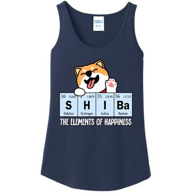 Shiba Inu Table Of Elements Happiness Shiba Inu Gift Ladies Essential Tank