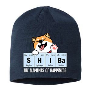 Shiba Inu Table Of Elements Happiness Shiba Inu Gift Sustainable Beanie