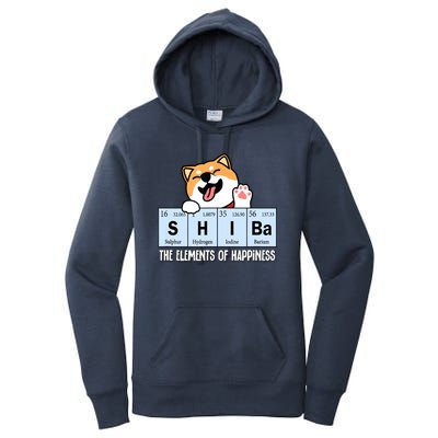 Shiba Inu Table Of Elements Happiness Shiba Inu Gift Women's Pullover Hoodie