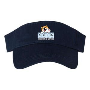 Shiba Inu Table Of Elements Happiness Shiba Inu Gift Valucap Bio-Washed Visor