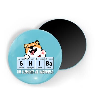 Shiba Inu Table Of Elements Happiness Shiba Inu Gift Magnet