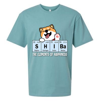 Shiba Inu Table Of Elements Happiness Shiba Inu Gift Sueded Cloud Jersey T-Shirt