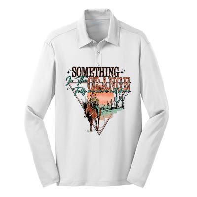 Something In The Orange Tells Me WeRe Not Done Silk Touch Performance Long Sleeve Polo