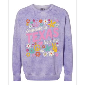 Someone In Texas Loves Me Colorblast Crewneck Sweatshirt