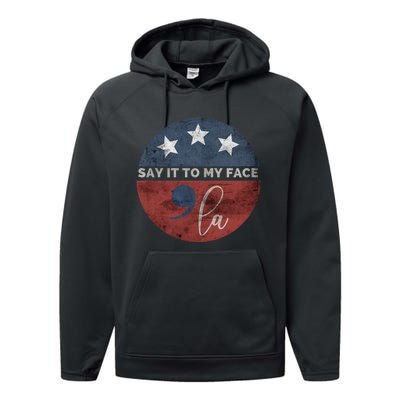 Say It To My Face Kamala Performance Fleece Hoodie