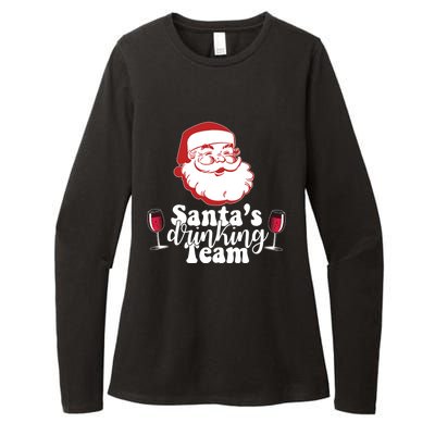 Santa's Ing Team Fun Wine Ers Meme Christmas Funny Gift Womens CVC Long Sleeve Shirt