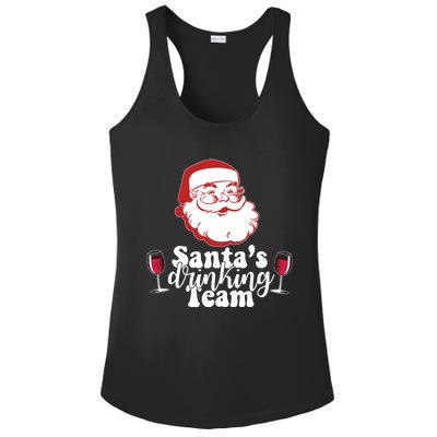 Santa's Ing Team Fun Wine Ers Meme Christmas Funny Gift Ladies PosiCharge Competitor Racerback Tank