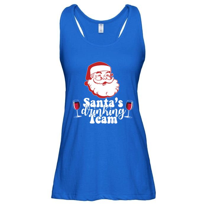 Santa's Ing Team Fun Wine Ers Meme Christmas Funny Gift Ladies Essential Flowy Tank