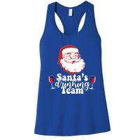 Santa's Ing Team Fun Wine Ers Meme Christmas Funny Gift Women's Racerback Tank