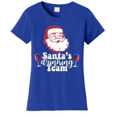 Santa's Ing Team Fun Wine Ers Meme Christmas Funny Gift Women's T-Shirt