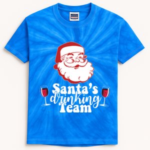 Santa's Ing Team Fun Wine Ers Meme Christmas Funny Gift Kids Tie-Dye T-Shirt