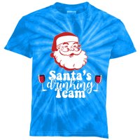 Santa's Ing Team Fun Wine Ers Meme Christmas Funny Gift Kids Tie-Dye T-Shirt