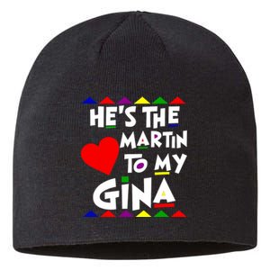 She Is The Gina To Martin Name Personalized Couple Matching Sustainable Beanie