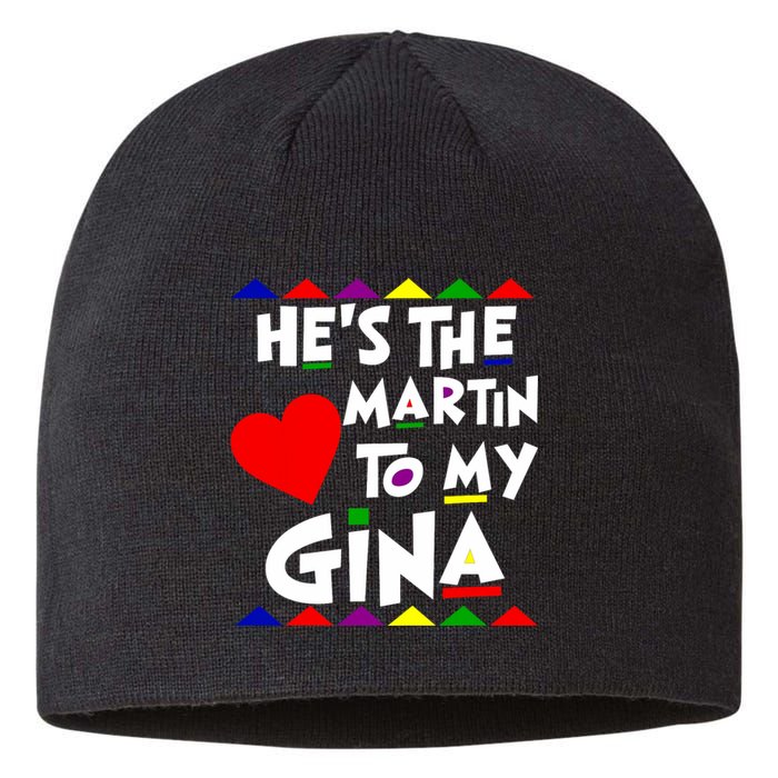 She Is The Gina To Martin Name Personalized Couple Matching Sustainable Beanie