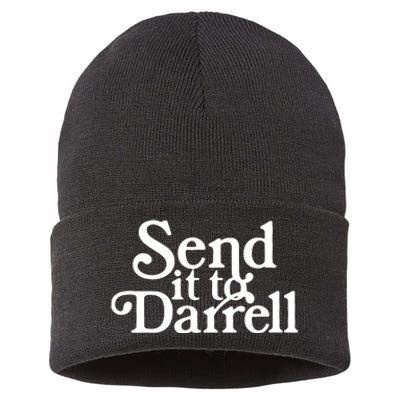 Send It To Darrell Funny Saying Sustainable Knit Beanie