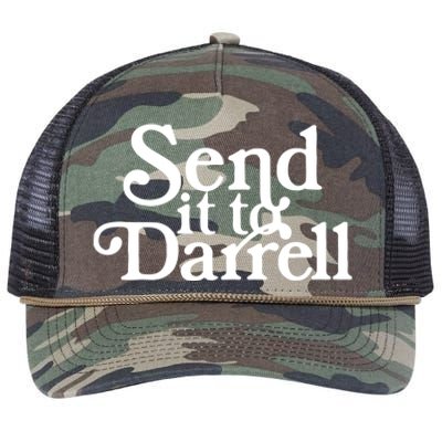 Send It To Darrell Funny Saying Retro Rope Trucker Hat Cap